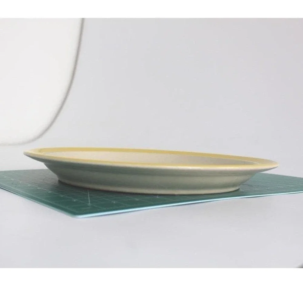Stonecrest Andre Ponche Sandpebbles Yellow 12 inch Plate Stoneware 10.5